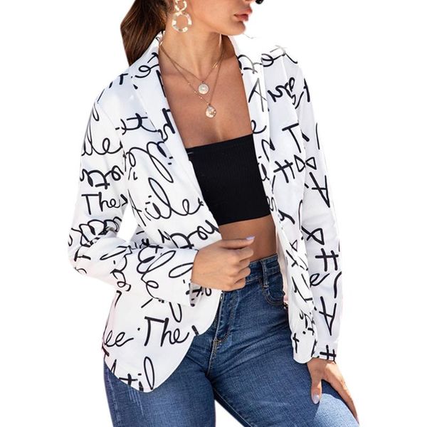 autumn women white blazers notched long sleeve slim basic short cardigan coats letter printed office lady work suits xxl, White;black
autumn women white blazers notched long sleeve slim basic short cardigan coats letter printed office lady work suits xxl, White;black