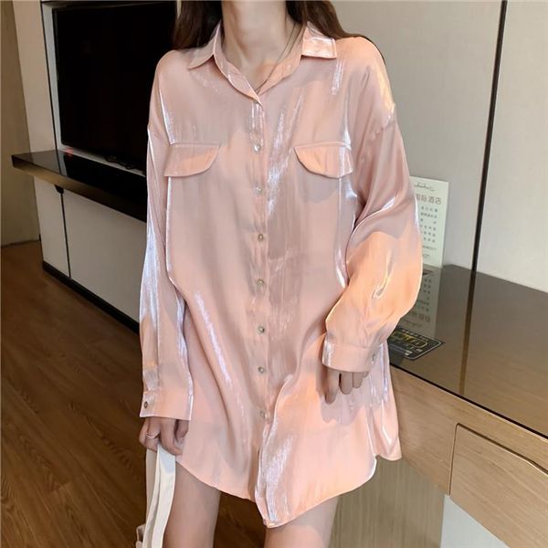 spring autumn girls vintage reflecting chiffon blouses shirt women long sleeve pink and white shirts for female dx3896
spring autumn girls vintage reflecting chiffon blouses shirt women long sleeve pink and white shirts for female dx3896