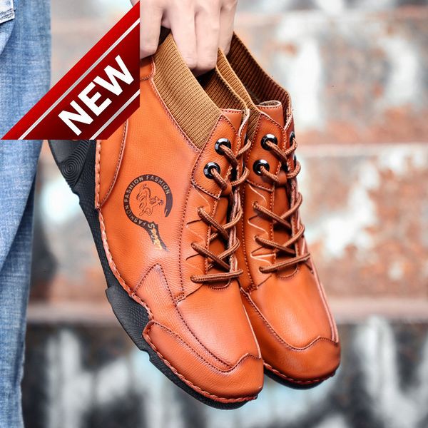 2021 solid color leisure high boots autumn new front lace up flat heel shoes large men's, Black
2021 solid color leisure high boots autumn new front lace up flat heel shoes large men's, Black