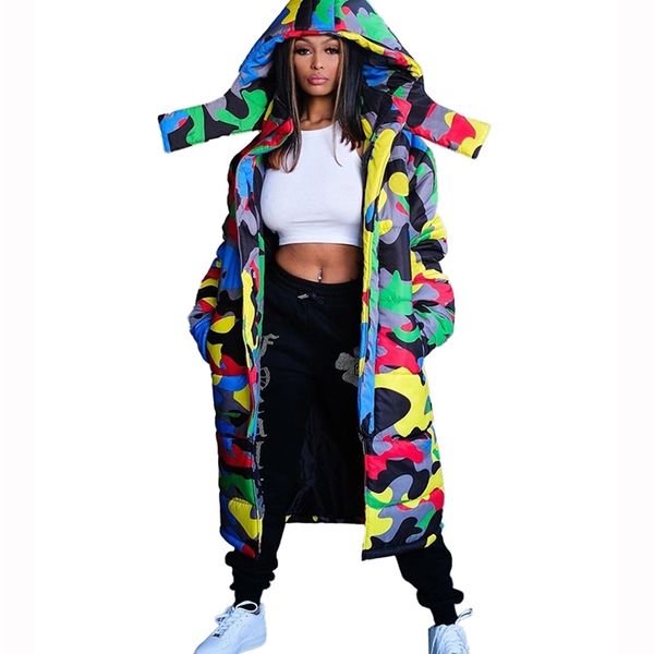 camouflage print long sleeves zipper hooded jacket new winter women bubble coat warm streetwear style outfits 201217, Black
camouflage print long sleeves zipper hooded jacket new winter women bubble coat warm streetwear style outfits 201217, Black