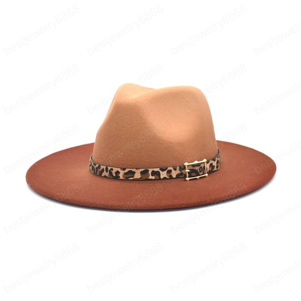 new autumn winter wool fedoras women large brim bowler hat gradient color panama vintage cowboy jazz cap men, Blue;gray
new autumn winter wool fedoras women large brim bowler hat gradient color panama vintage cowboy jazz cap men, Blue;gray