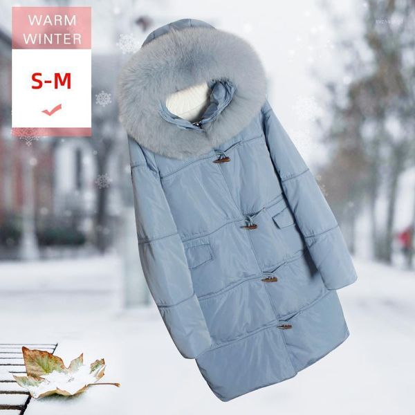 new long white duck down jacket real fur collar female casual thick warm horn button coat windproof big size good quanlity1, Black
new long white duck down jacket real fur collar female casual thick warm horn button coat windproof big size good quanlity1, Black