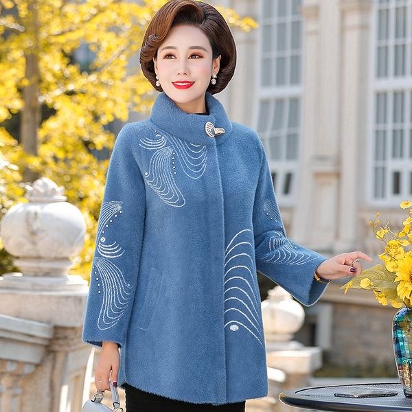 2021 new women autumn winter imitation mink outwear mid-length new middle elderly wool plus large size 4xl warm to thicken coat kvi2, Black
2021 new women autumn winter imitation mink outwear mid-length new middle elderly wool plus large size 4xl warm to thicken coat kvi2, Black
