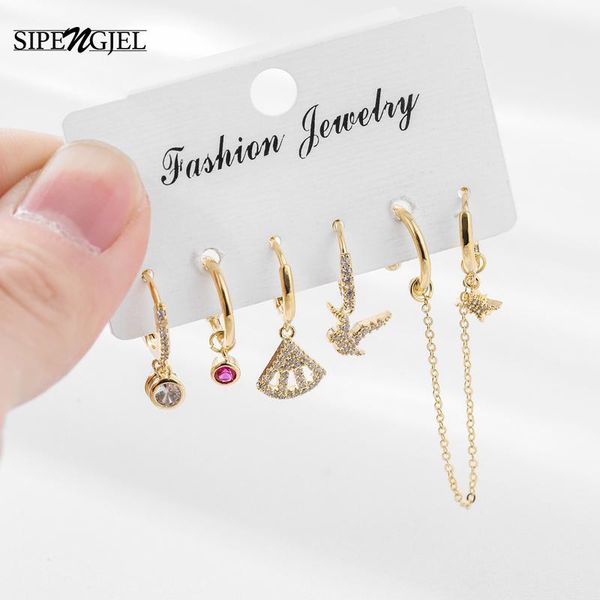 fashion cubic zircon birds small hoop earrings sets red stone sets gold color 6-piece earring jewelery 2020, Golden;silver
fashion cubic zircon birds small hoop earrings sets red stone sets gold color 6-piece earring jewelery 2020, Golden;silver