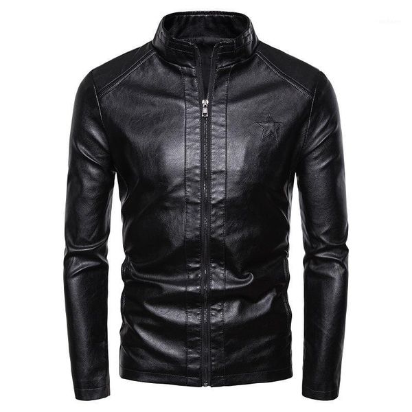 2019 autumn and winter new style men-style stand collar slim fit locomotive leather coat men's jacket py111, Black
2019 autumn and winter new style men-style stand collar slim fit locomotive leather coat men's jacket py111, Black