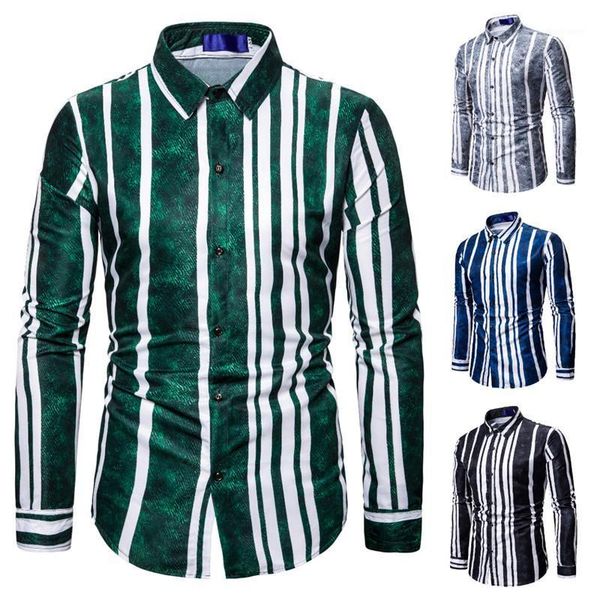 mens dress shirts 2020 new european men's gradient stripe print loose men's long-sleeved shirt1, White;black
mens dress shirts 2020 new european men's gradient stripe print loose men's long-sleeved shirt1, White;black