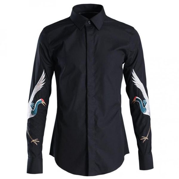 men's casual shirts men shirt luxury sleeve embroidery party nightclub mens fashion long slim fit man plus size 4xl, White;black
men's casual shirts men shirt luxury sleeve embroidery party nightclub mens fashion long slim fit man plus size 4xl, White;black