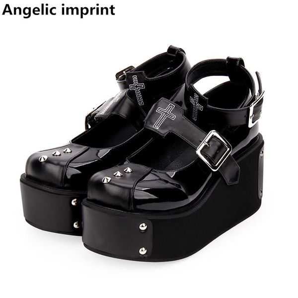 angelic imprint woman mori girl lolita cosplay punk shoes lady high heels wedges pumps women princess dress party shoes 33-47, Black 
angelic imprint woman mori girl lolita cosplay punk shoes lady high heels wedges pumps women princess dress party shoes 33-47, Black