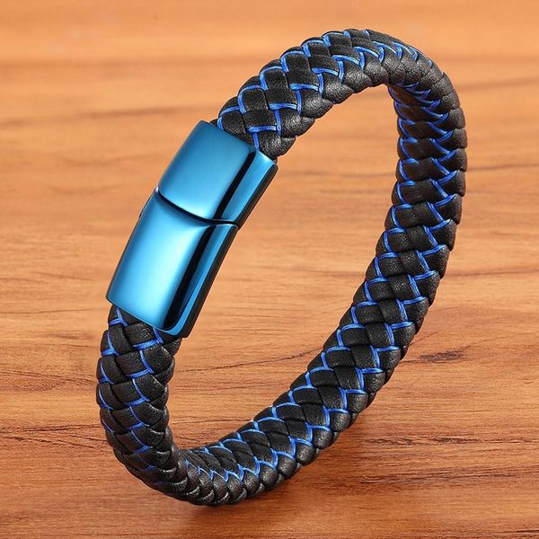new trend leather bracelet 7 colors men's stainless steel leather bracelet stitching combination hand-woven collection gift wmtnou, Golden;silver
new trend leather bracelet 7 colors men's stainless steel leather bracelet stitching combination hand-woven collection gift wmtnou, Golden;silver