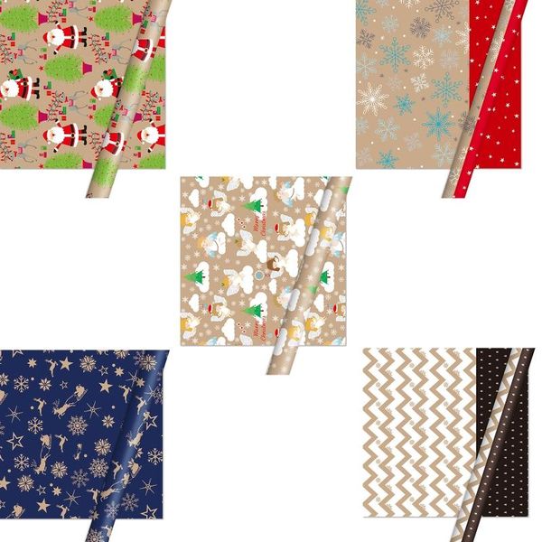 5 sheet/pack 50x70mm christmas gift wrapping kraft paper santa claus elk printing gift wrap present box decoration paper
5 sheet/pack 50x70mm christmas gift wrapping kraft paper santa claus elk printing gift wrap present box decoration paper