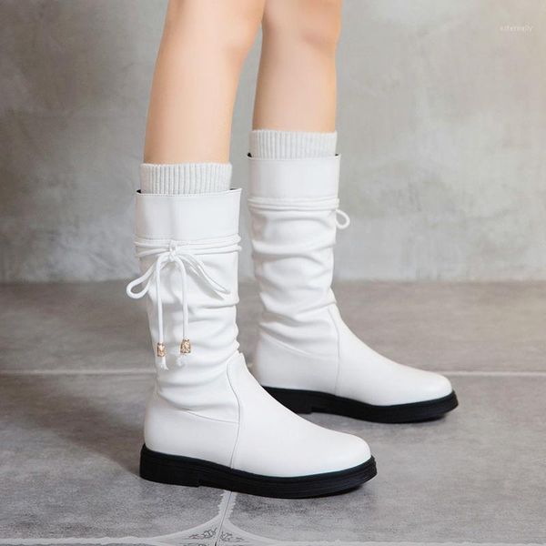 boots cresfimix botas de mujer women fashion sweet autumn mid calf white pu leather lady cool height increased c65981, Black
boots cresfimix botas de mujer women fashion sweet autumn mid calf white pu leather lady cool height increased c65981, Black