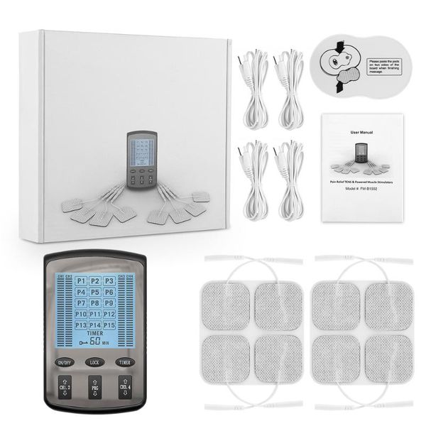 15 modes tens therapy massager ems nerve muscle pulse body massage electronic low frequency treatment back neck foot leg relief 
15 modes tens therapy massager ems nerve muscle pulse body massage electronic low frequency treatment back neck foot leg relief