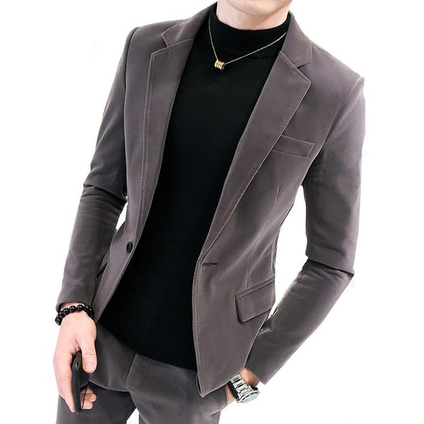 men's suits & blazers autumn style suede blazer stylish slim fit single button wedding party 2 pieces jacket suit pants trousers coat s, White;black
men's suits & blazers autumn style suede blazer stylish slim fit single button wedding party 2 pieces jacket suit pants trousers coat s, White;black