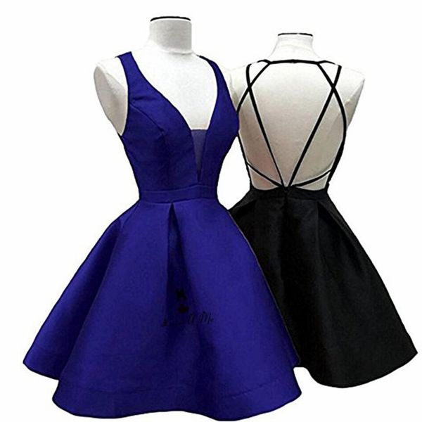 robe cocktail dresses short black champagne blue prom party dresses above knee satin backless gowns for graduation 2020, White;black
robe cocktail dresses short black champagne blue prom party dresses above knee satin backless gowns for graduation 2020, White;black