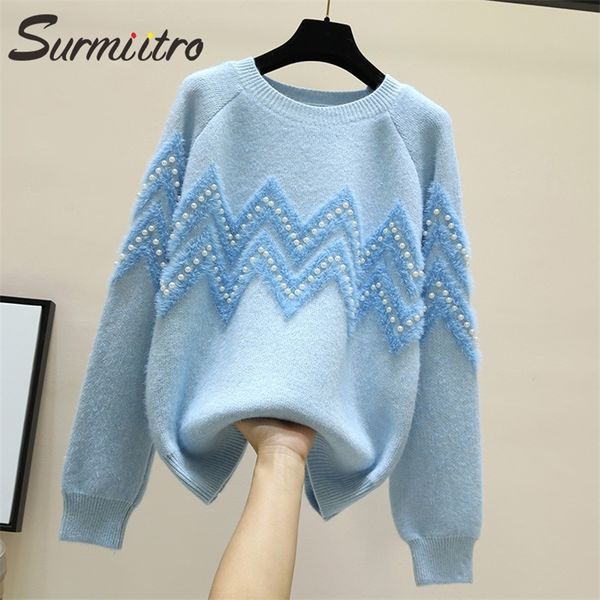 surmiitro pearl beading knitted sweater women autumn winter korean long sleeve jumper pullover female pink loose knitwear 201223, White;black
surmiitro pearl beading knitted sweater women autumn winter korean long sleeve jumper pullover female pink loose knitwear 201223, White;black