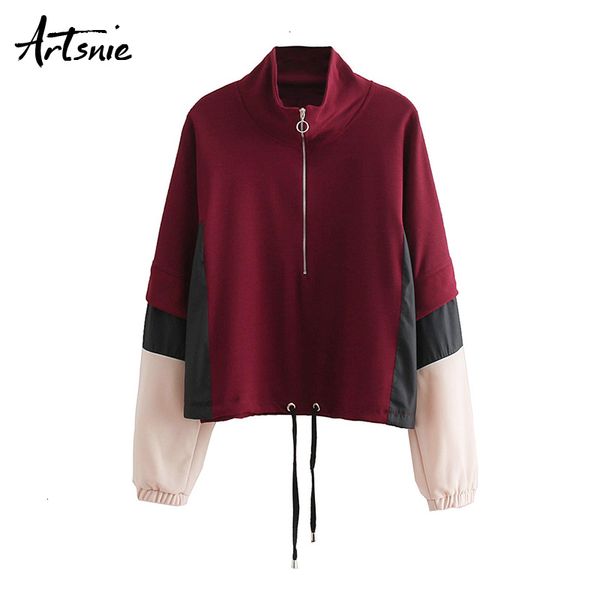 artsnie autumn lace up wine red knitted pullovers women turtleneck long sleeve girl sweatshirt winter patchwork sports wear sh190911, Black
artsnie autumn lace up wine red knitted pullovers women turtleneck long sleeve girl sweatshirt winter patchwork sports wear sh190911, Black