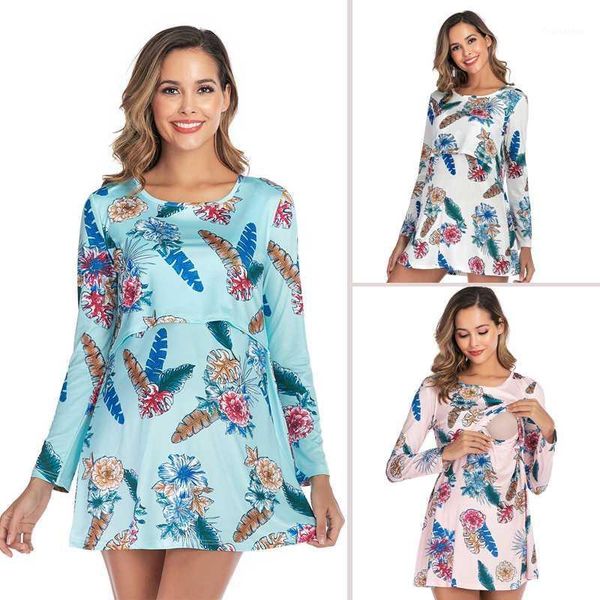 maternity breastfeeding dress for pregnancy women floral digital printed round neck clothes long sleeve nursing clothing1, White
maternity breastfeeding dress for pregnancy women floral digital printed round neck clothes long sleeve nursing clothing1, White
