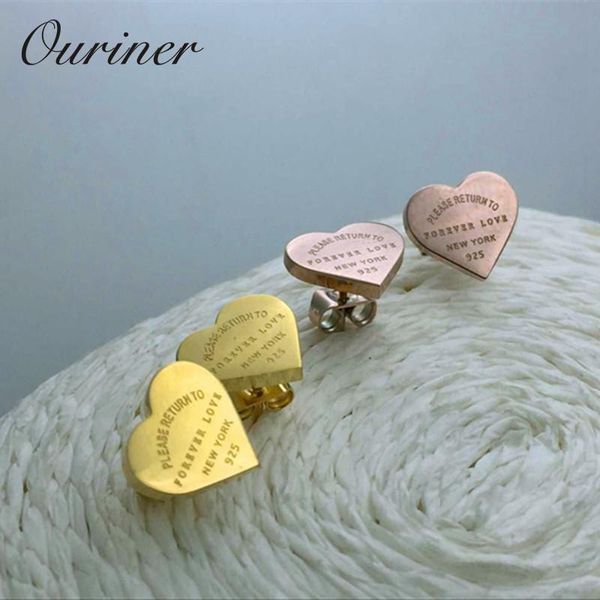 Stainless Steel Rose Gold Color Luxury Love Heart Earring Women 'Forever love" Stamp Women Stud Earring Jewelry, Golden;silver
Stainless Steel Rose Gold Color Luxury Love Heart Earring Women 'Forever love" Stamp Women Stud Earring Jewelry, Golden;silver