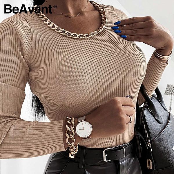 beavant basic sexy slim high street pullover свитер дамы o цепочка шеи длинные рукава свитера причины причины зимний свитер женщина, White;black
beavant basic sexy slim high street pullover свитер дамы o цепочка шеи длинные рукава свитера причины причины зимний свитер женщина, White;black