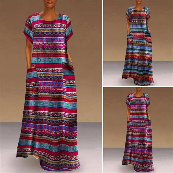 casual print sundress 2020 fashion vonda womens summer maxi dress short sleeve vestidos female o neck dresses robe femme 5xl, Black;gray
casual print sundress 2020 fashion vonda womens summer maxi dress short sleeve vestidos female o neck dresses robe femme 5xl, Black;gray