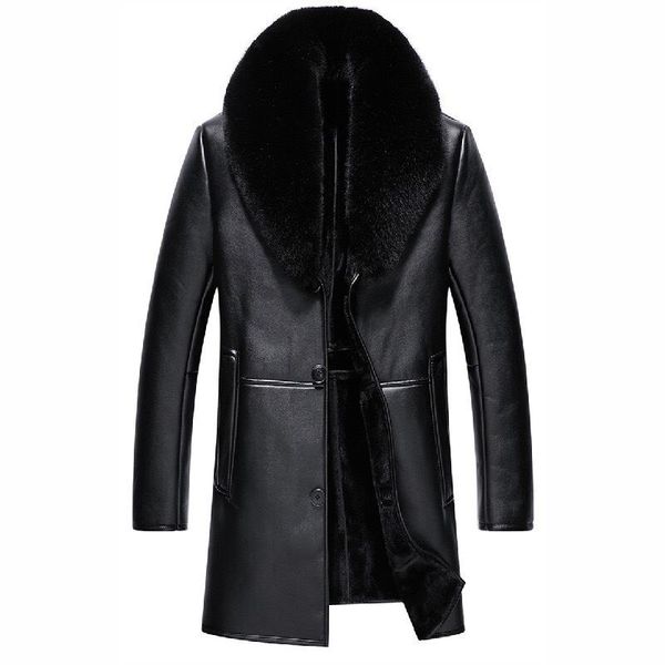 2020 winter fleece men pu leather jacket plus velvet warm male faux leather jackets fashion fur collar, Black
2020 winter fleece men pu leather jacket plus velvet warm male faux leather jackets fashion fur collar, Black