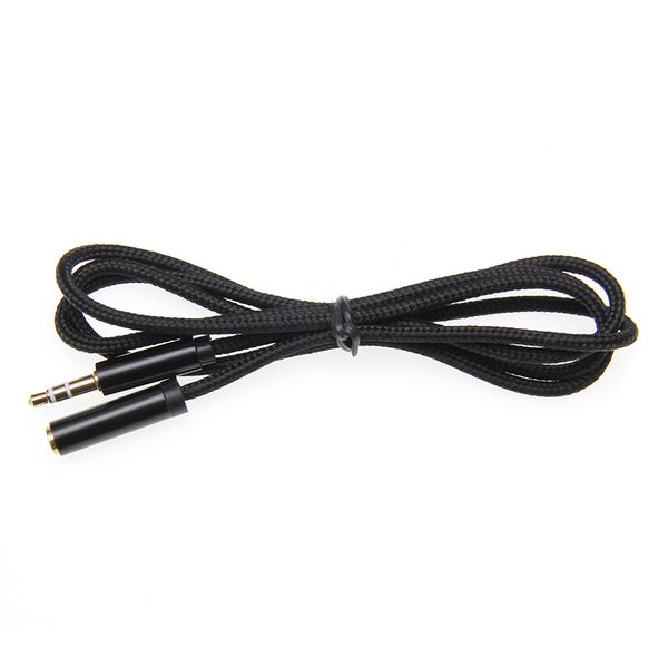 3.5mm braid frosted aux cables headphone extension cable jack male to female for computer extender cord audio cables 300pcs/lot