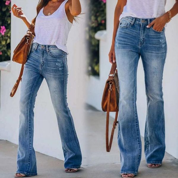 bells pants vintage hole ripped jeans women wide leg denim flare slim pants high waist casual trousers bodycon bell bottoms pant, Blue
bells pants vintage hole ripped jeans women wide leg denim flare slim pants high waist casual trousers bodycon bell bottoms pant, Blue