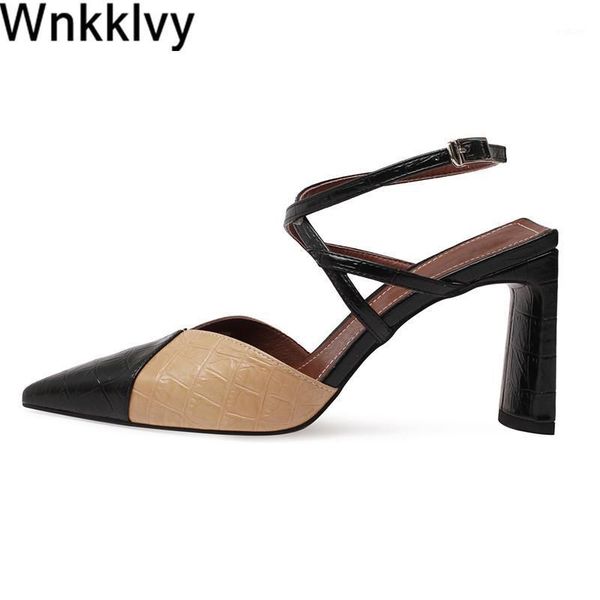 summer pointed toe high heels shoes women patchwork sandals real leather pumps ankle corss strap dress sandalias 20201, Black
summer pointed toe high heels shoes women patchwork sandals real leather pumps ankle corss strap dress sandalias 20201, Black