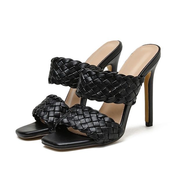 2021 new summer thin in women's high heels wear all-match european and american slippers 0oa6, Black
2021 new summer thin in women's high heels wear all-match european and american slippers 0oa6, Black