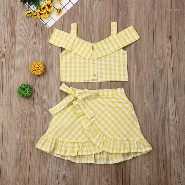 emmababy summer toddler baby girl clothes plaid strap crop ruffle mini skirt 2pcs outfits clothes summer sleeveless1, White
emmababy summer toddler baby girl clothes plaid strap crop ruffle mini skirt 2pcs outfits clothes summer sleeveless1, White