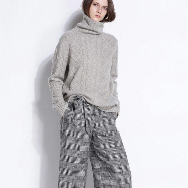 women 2021 autumn winter fashion turtleneck sweater female loose pullover thicken ladies twist knit cashmere q4731, White;black
women 2021 autumn winter fashion turtleneck sweater female loose pullover thicken ladies twist knit cashmere q4731, White;black