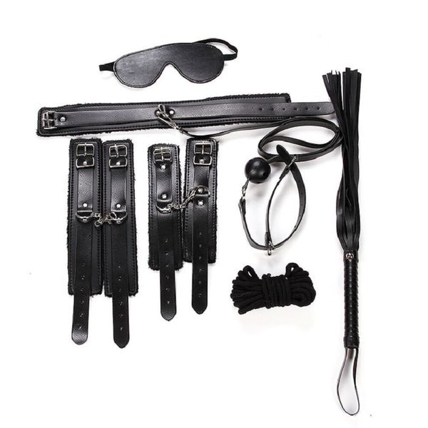 7 pcs bondage set cotton redbdsm restraint toys for couple handcuffs y mark whip collar slave game product, Red;black
7 pcs bondage set cotton redbdsm restraint toys for couple handcuffs y mark whip collar slave game product, Red;black