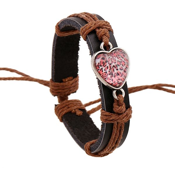 pretty pink leopard pattern heart handmade leather women bracelets brown hemp rope braided cowhide bangles jewelry accessories, Golden;silver
pretty pink leopard pattern heart handmade leather women bracelets brown hemp rope braided cowhide bangles jewelry accessories, Golden;silver
