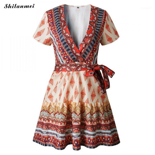 new woman summer beach dress v beck casual short sleeve floral printed boho dresses with belt femme vestidos boho ropa mujer1, Black;gray
new woman summer beach dress v beck casual short sleeve floral printed boho dresses with belt femme vestidos boho ropa mujer1, Black;gray