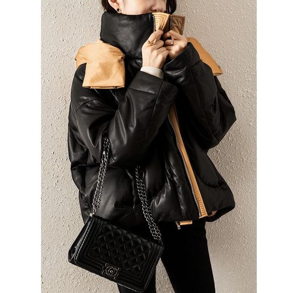 genuine leather jacket women sheepskin coat female 90% white duck down jackets hooded parkas woman 2020 abrigo mujer pph2592, Black
genuine leather jacket women sheepskin coat female 90% white duck down jackets hooded parkas woman 2020 abrigo mujer pph2592, Black