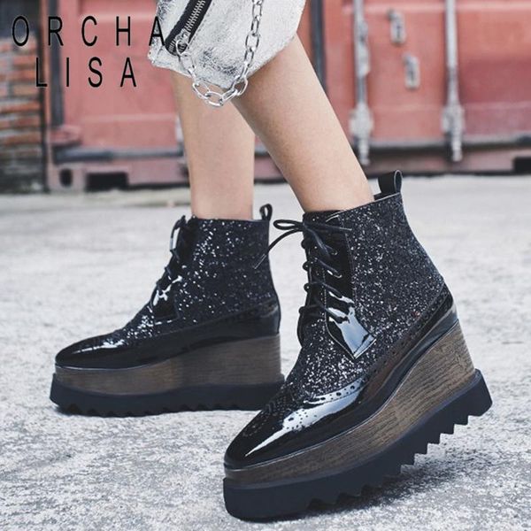 orcha lisa big size ankle lace up riding boots female genuine leather autumn square toe platform women boots botas feminina j427, Black
orcha lisa big size ankle lace up riding boots female genuine leather autumn square toe platform women boots botas feminina j427, Black
