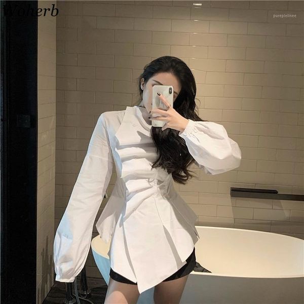 woherb fashion 2020 women long lantern sleeve blouses shirts casual slim pleated asymetrical solid party work blusas mujer1, White
woherb fashion 2020 women long lantern sleeve blouses shirts casual slim pleated asymetrical solid party work blusas mujer1, White