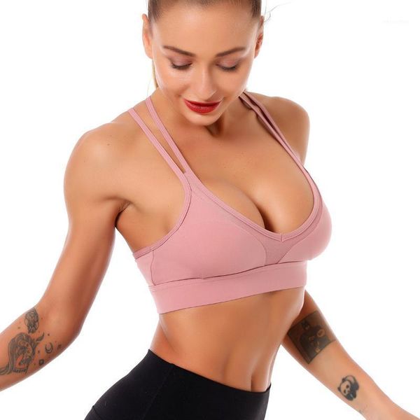 gym clothing shockproof sports underwear women's cross beautiful back gather running yoga fitness bra1, White;black
gym clothing shockproof sports underwear women's cross beautiful back gather running yoga fitness bra1, White;black