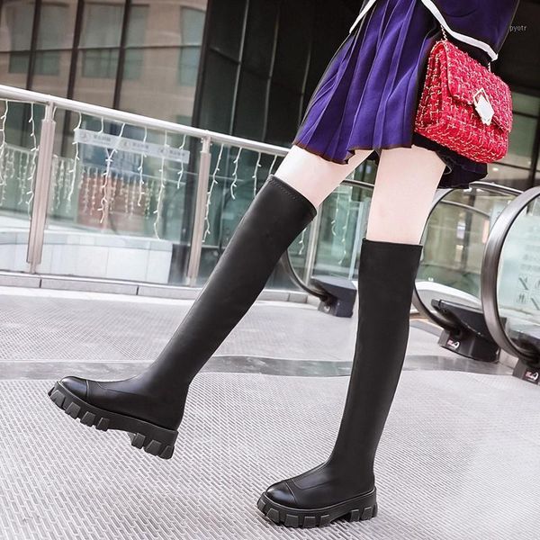 2020 brand women's over the knee boots platform wedge winter stretch high heel boots female black leather boats mujeres1
2020 brand women's over the knee boots platform wedge winter stretch high heel boots female black leather boats mujeres1
