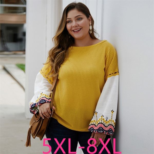 autumn winter plus size for women knitwear long sleeve casual loose sweater large knit pullover yellow 5xl 6xl 7xl 8xl y200720, White;black
autumn winter plus size for women knitwear long sleeve casual loose sweater large knit pullover yellow 5xl 6xl 7xl 8xl y200720, White;black