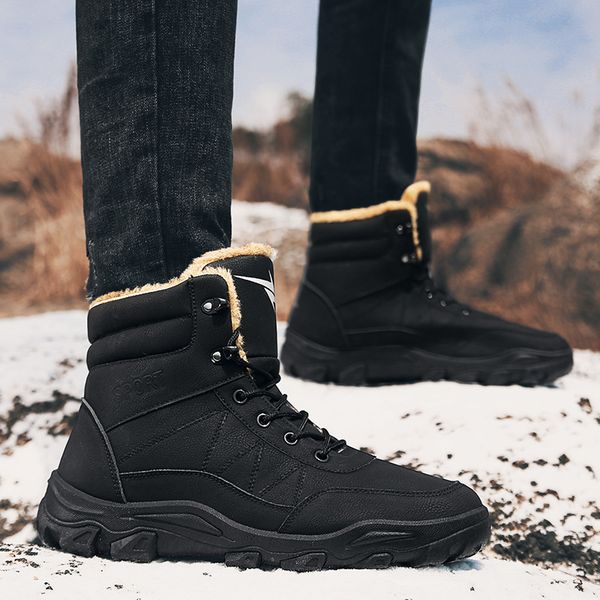 winter 2019 warm plush waterproof antiskid northeast cotton boots high outdoor mountaineering thickened snow boots man c1212, Black;white
winter 2019 warm plush waterproof antiskid northeast cotton boots high outdoor mountaineering thickened snow boots man c1212, Black;white