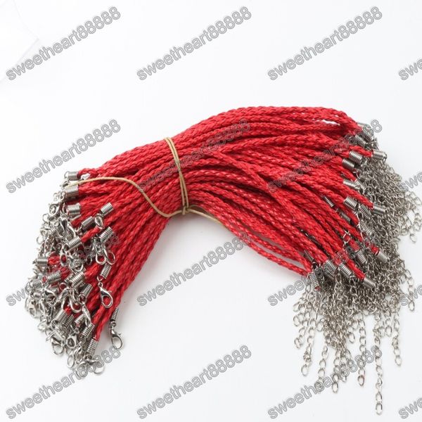 bracelets 100ps/lot 21colors 20+5cm leather braided charm chain love for bead lobster clasp link chains, Black
bracelets 100ps/lot 21colors 20+5cm leather braided charm chain love for bead lobster clasp link chains, Black
