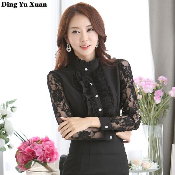 women's blouses & shirts womens see through lace floral long sleeve office black white korean style stand collar button formal
women's blouses & shirts womens see through lace floral long sleeve office black white korean style stand collar button formal