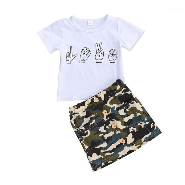 clothing sets summer kid girls clothes print short sleeve t shirts camouflage a-line skirts 1-5y1, White
clothing sets summer kid girls clothes print short sleeve t shirts camouflage a-line skirts 1-5y1, White