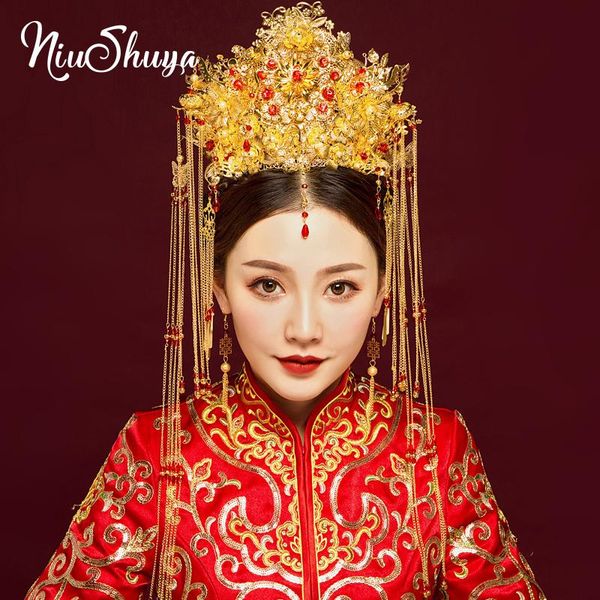 hair clips & barrettes niushuya vintage chinese style crown classical traditional bridal headdress wedding accessory gilding coronet headwea, Golden;silver
hair clips & barrettes niushuya vintage chinese style crown classical traditional bridal headdress wedding accessory gilding coronet headwea, Golden;silver