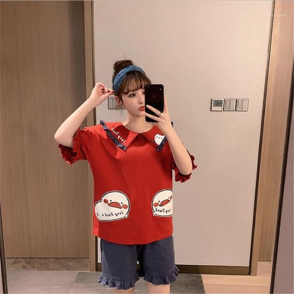 2020 new summer cotton pajamas sets japan and south korea sweet wind pure cotton can be worn outside the home service suits1, Black;red
2020 new summer cotton pajamas sets japan and south korea sweet wind pure cotton can be worn outside the home service suits1, Black;red