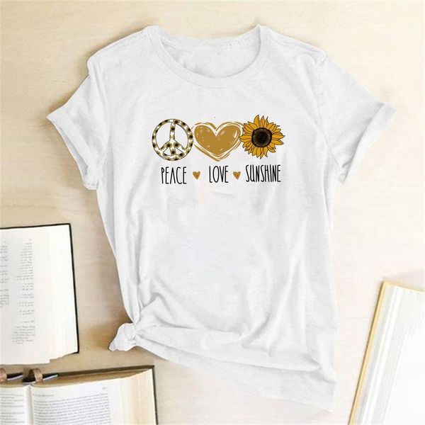 peace love sunshine letter print t-shirts women t shirt summer clothes for women casual graphic tshirt aesthetic camisetas mujer, White
peace love sunshine letter print t-shirts women t shirt summer clothes for women casual graphic tshirt aesthetic camisetas mujer, White