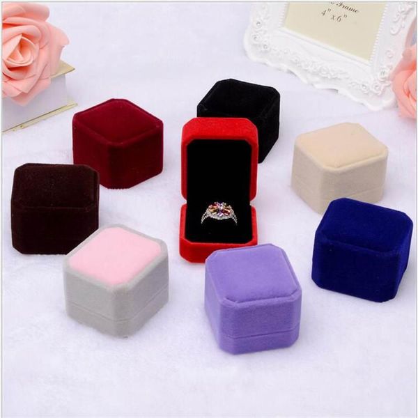 wholesale 10pcs/lot velvet ring box 4.5x5x4cm square earrings jewelry box wedding gift jewelry display packaging boxes, Pink;blue 
wholesale 10pcs/lot velvet ring box 4.5x5x4cm square earrings jewelry box wedding gift jewelry display packaging boxes, Pink;blue