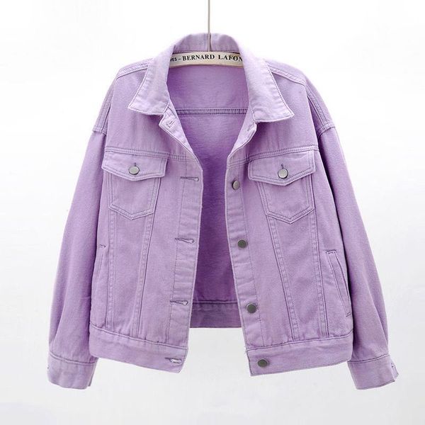 women's jackets 2021 autumn denim jacket women candy color long sleeved short coat loose jeans student casual p893, Black;brown
women's jackets 2021 autumn denim jacket women candy color long sleeved short coat loose jeans student casual p893, Black;brown