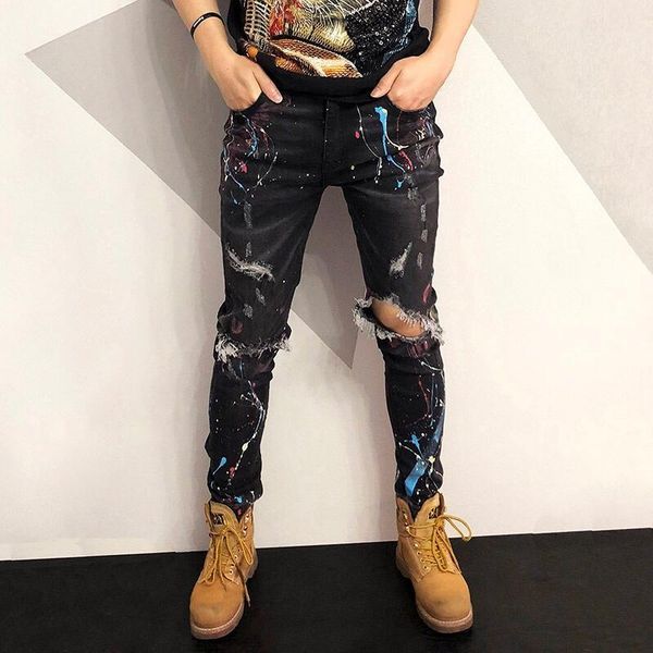 erkek jean pantolon 2020 spring and summer new hole splash ink paint slim jeans men's high street popular jean slim homme1, Blue
erkek jean pantolon 2020 spring and summer new hole splash ink paint slim jeans men's high street popular jean slim homme1, Blue